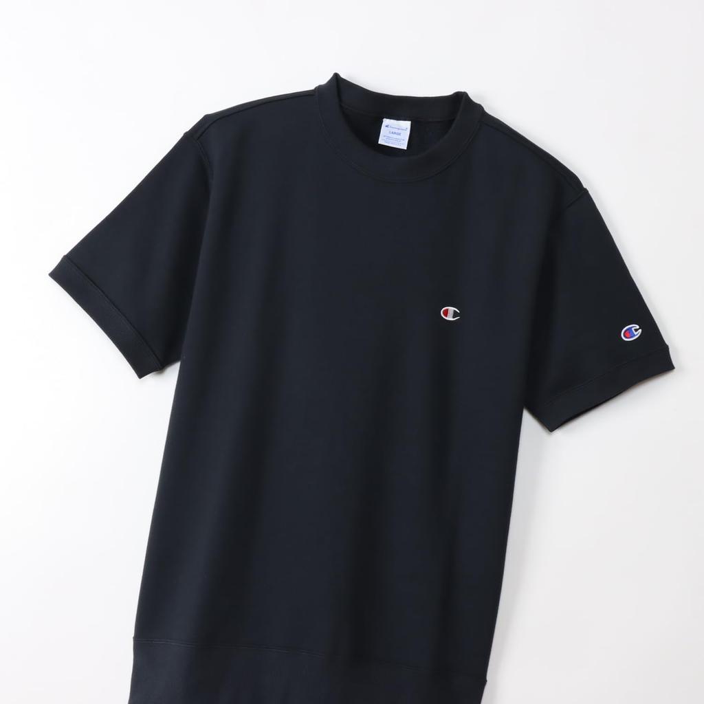 Champion Basic Short Sleeve Crew Neck Size with Fleece Lining and Logo Men's Sweatshirt, Navy, 2XL, C3-Z020, One-Point