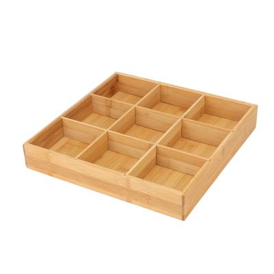 Plateau de service à collation Planche en bambou Sans peinture Sûr Écologique Divisé Récipient de service pour fruits secs