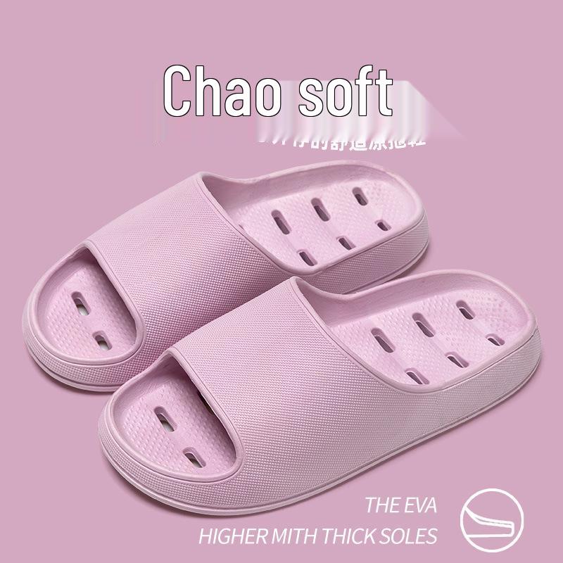 EVA Non-Slip Odor-Resistant Bath Slippers - Unisex, Hollow Design for Home, Hotel, or Bathroom.