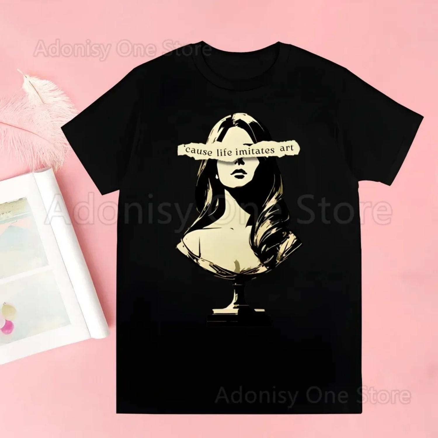 

Lana Del Rey Ldr Women Cartoon Mom Summer Print Lady T-shirts Top T Shirt Ladies Womens Graphic Female Tee T-Shirt S чёрный
