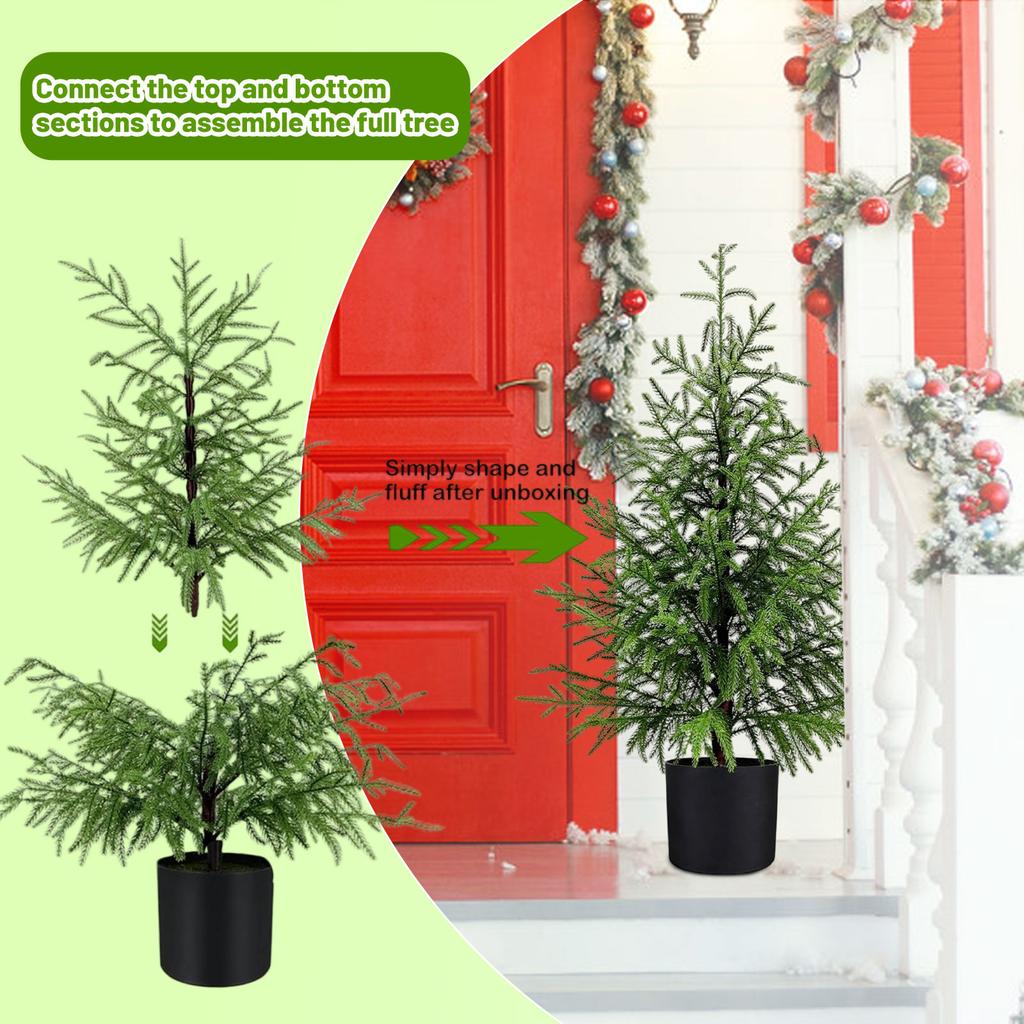Norfolk vánoční stromek Vchodové dveře vánoční stromek dekorace Vnitřní obývací pokoj vánoční dekorace