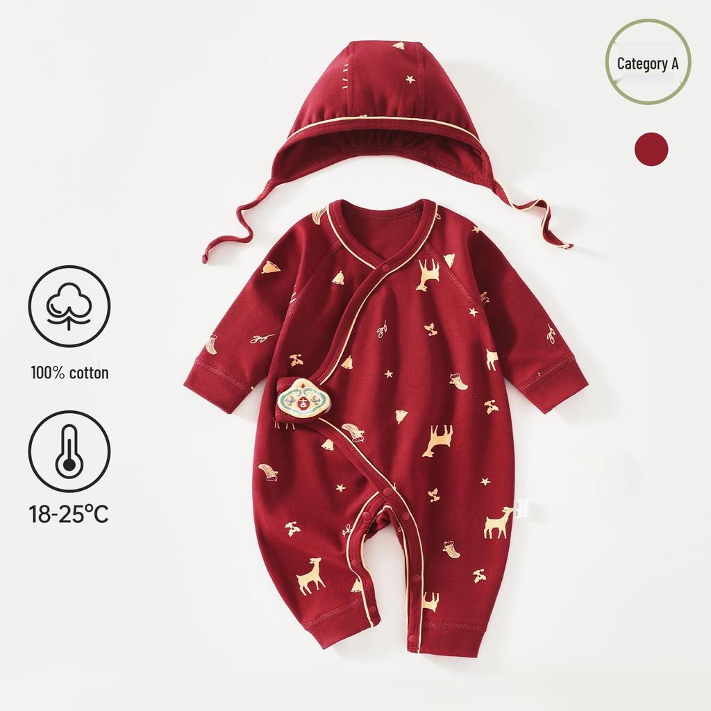 Neugeborenen-Body aus reiner Baumwolle: Ganzjahres-Baby-Outfit & Mönchskostüm