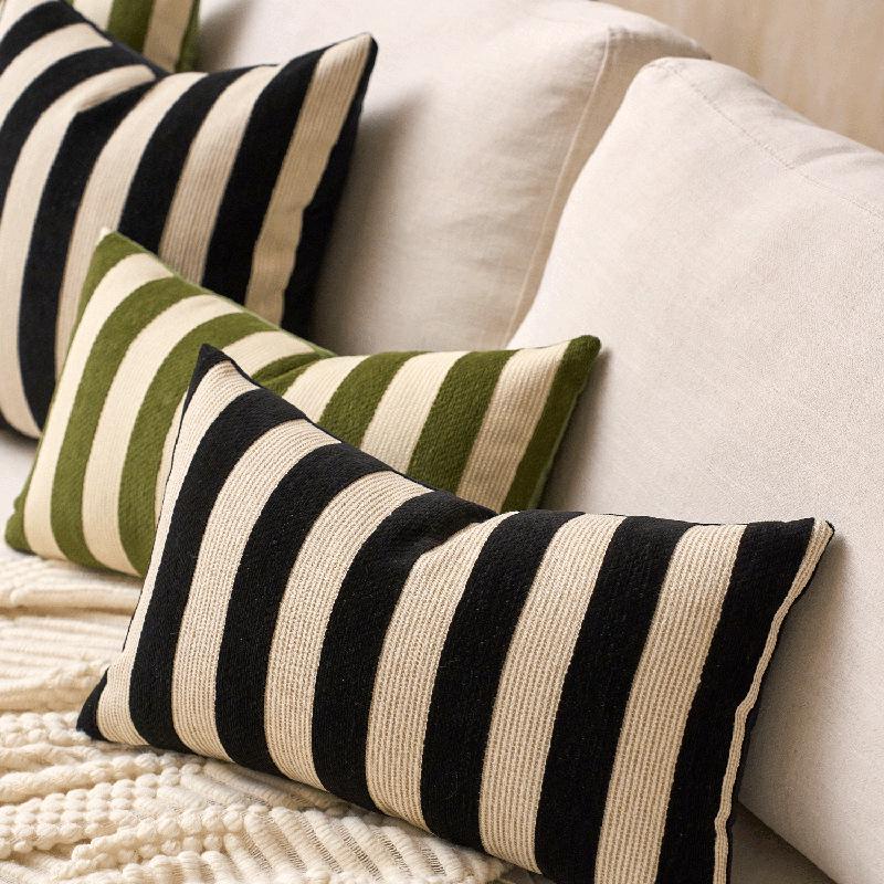 Randigt Chenille Dekoradopplagg - Modern Bohemisk Stil (Ingen insats)