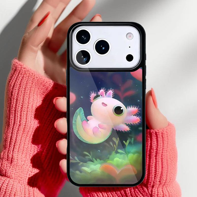 kawaii axolotl pattern Phone Case for iPhone 17 16 15 14 13 Pro Max Back Cover for 12 11 Pro Coque