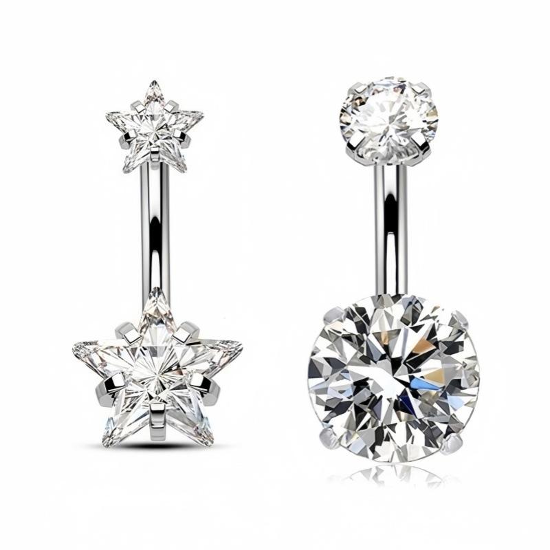 Sexy Belly Navel Piercing Stainless Steel  Heart Belly Button Ring For Women Girls Belly Piercing Ring Body Jewelry