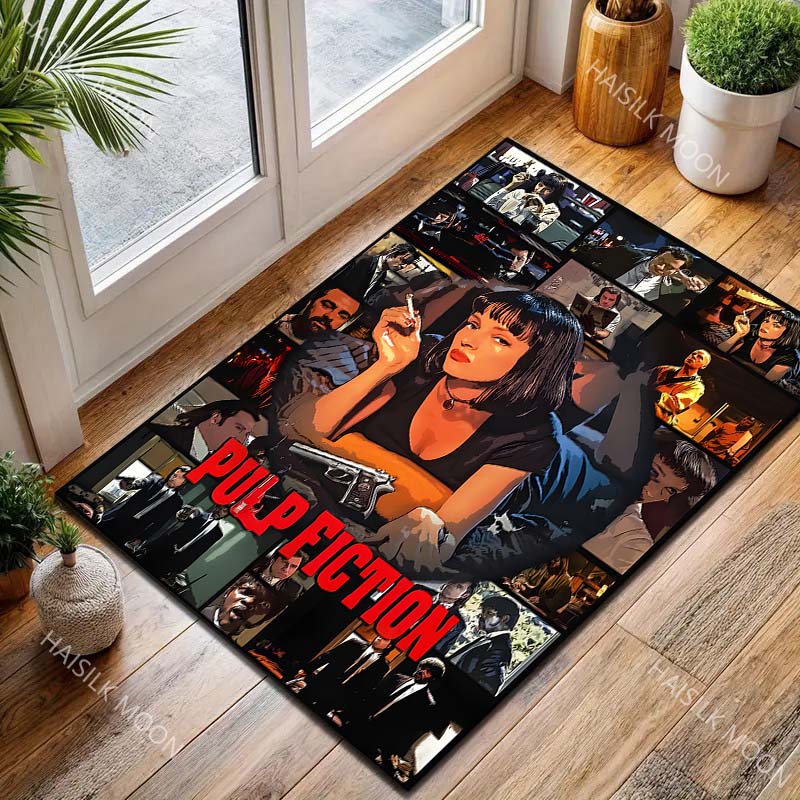 1PC Movie collage, central woman smoking Carpet for Living Room Bedroom Sofa Home Decor Rus Non-slip Floor Mat Luxury Gift