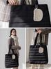 Vita Felice Quilted Tote Bag with Pouch for Women [VITAFELICE] inb-10198z (Black)
