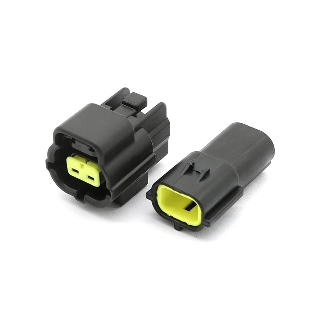 1 Set 174352-2 AMP 2Pin Automotive Connector Female Waterproof Seal Harness Additional Terminals/Seals 174354-2 KOOLMV (Male Set)