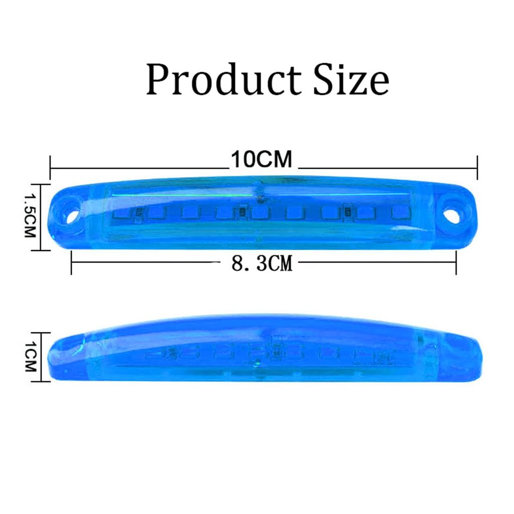 Side Marker Light,1pc Blue -24V 9LED Cab Marker Light,Indicator Light Front Rear Side Light