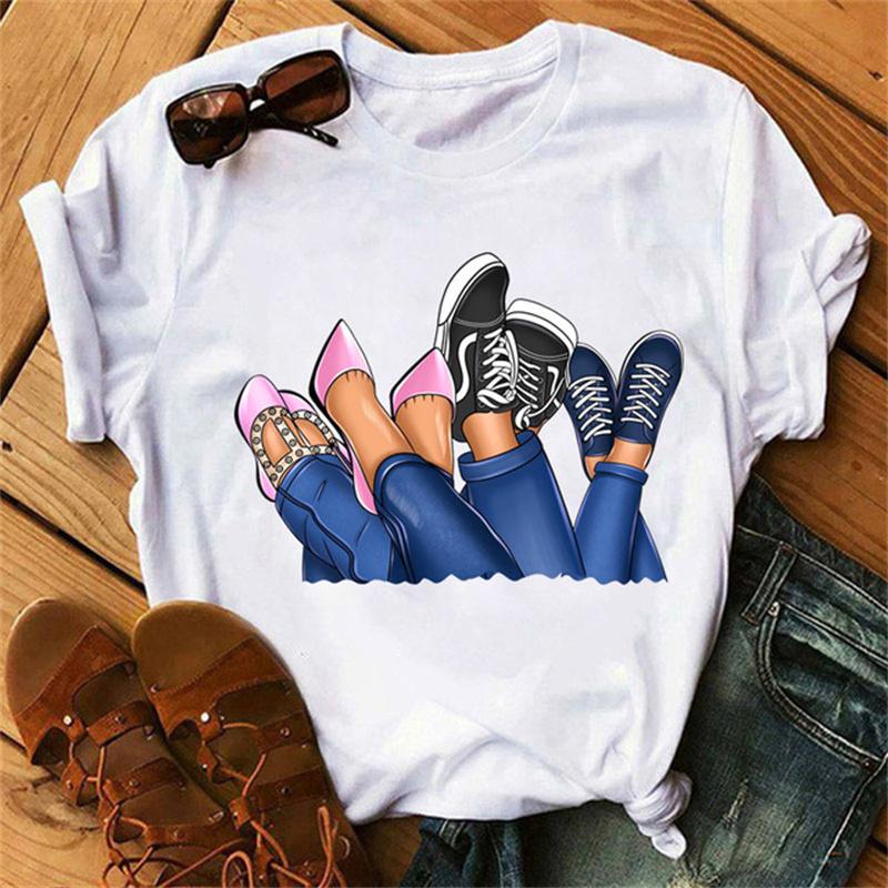 Women Fashion Love Family Short Sleeve T Shirt Mama Mom Mother Tshirts Cartoon Graphic T Top Lady Print Female Tee Shirt
