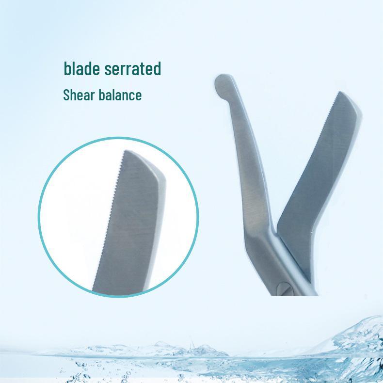 Stoma Care Curved Scissors - Exquisite Stainless Steel with Round & Blunt Tips for Fecal Bag Management