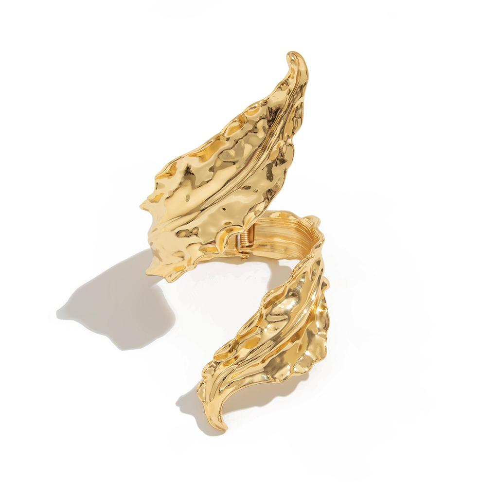 Liquid Metal Smart Leaf Winding Bracelet, Design Wind-Sensitive Leaf Opening Spring Bracelet