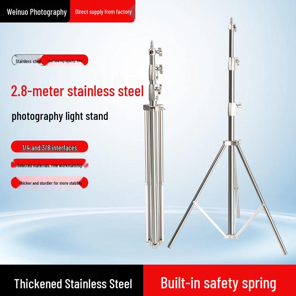 

2.8m Stainless Steel Photography Light Stand for Streaming & Live Broadcasts