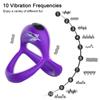 New 10 Modes Vibrator Cockring Penis Cock ring on for Man Delay Ejaculation Sex Toys for Men Rings Penisring Toys for Adults