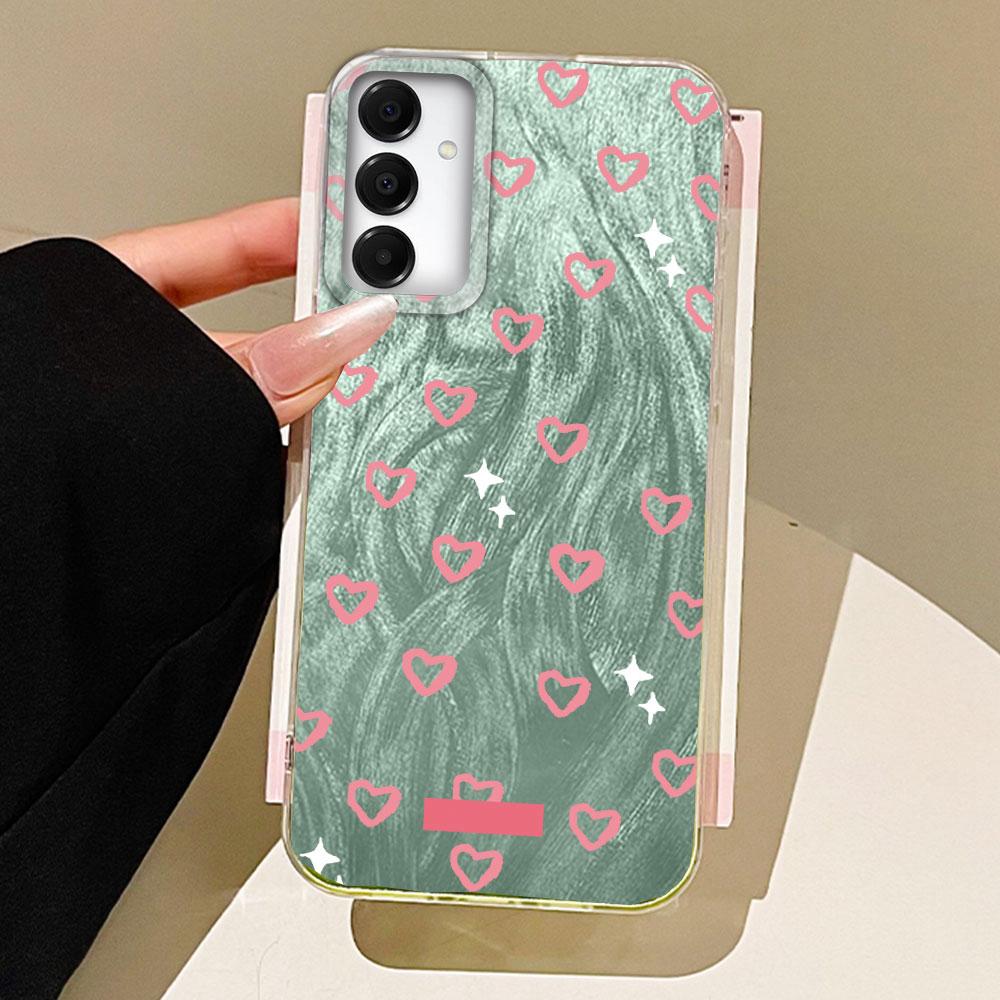 

Милый розовый чехол для телефона с сердечком любви для Samsung Galaxy A55 A54 A34 A14 A24 A15 A25 A35 A56 A16 A26 A06 A53 Силиконовая задняя крышка Samsung A53 белый