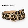 Fashion Women Waist Belt Single Prong Buckle Adjustable Faux Leather Leopard Snakeskin Waistband for Jeans