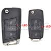 DROQ8 HE Old Model Modified HU66 Flip Car Key Shell Case For VW Volkswagen Golf 4 5 Passat B5 B6 Bora Polo Touran Jetta Seat Skoda