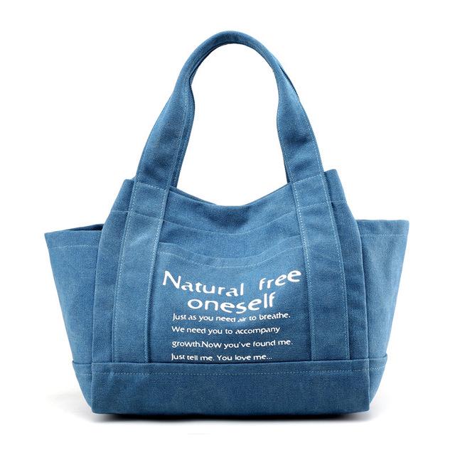

WTEMPO Роскошные сумки женские сумки дизайнерская ткань холст сумка-тоут хлопок шоппинг дорожная сумка женские сумки через плечо 44 * 18 * 25cm синий