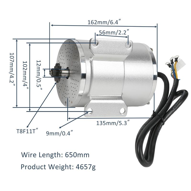 T8F Sprocket My1020 72V Brushless High Speed Motor 3000W Electric Atv Electric Scooter High Power Motor