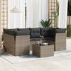 Vidaxl 7-Cz. Set da Giardino con Cuscini, Grigio