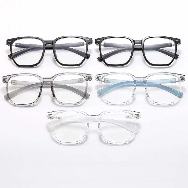 Módní nýtované sluneční brýle Rám Dámské Vintage Dámské Čtvercové Retro Brýle Optické Brýlové obruby s ochranou proti modrému světlu