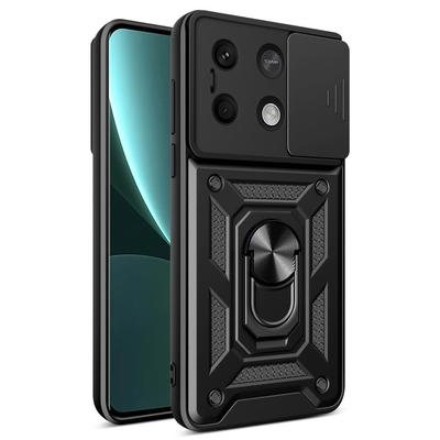 Armored Case for Xiaomi Redmi Note 13 5G, CamShield Slide, Black
