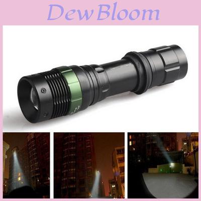 5000 Lümen Parlaklığa Sahip Ultrafire Cree Xm-l T6 Zoomlanabilir Taktiksel LED Fener