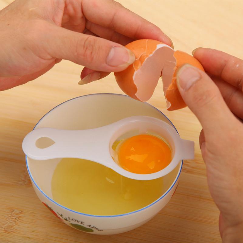 1pcs Egg Yolk Separator Divider White Plastic Convenient Household Eggs Tool Cooking Baking Tool Kitchen Accessories