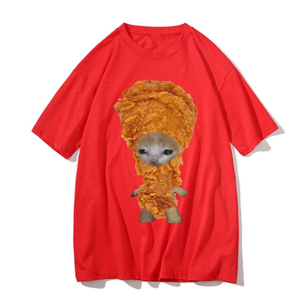 Funny Chicken Hamster T Shirt Men Women Clothes Fashion Harajuku Hip Hop Streetwear Summer 100% Cotton Short Sleeve Cute Tops