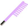 Dandruff Removal Glass Comb Shaped Probe for High Frequency Electrotherapy Instrument Purple Light
