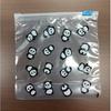 System Polymer Slide Zipper Storage Bag 15x15cm Thickness Panda Pattern Transparent 10 Pieces 0.06mm PND-0610
