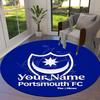 Nautical Crest Shield Custom Name Round Area Rug Carpet Rug For Living Room Bedroom Sofa Playroom Decor Nonslip Floor Mat
