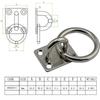6mm 316 Stainless Steel Marine Grade Hook Marine Eye Plate With Ring Lashing Tie Down Boat Yacht Accessories