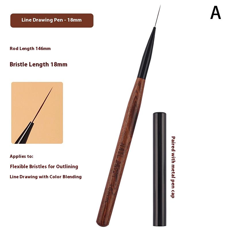 DIY Nail Art Liner Brush Set French Plaid Grid Pattern Drawing Pen for UV Gel Extension Painting - Nail Art Brushes Supplies