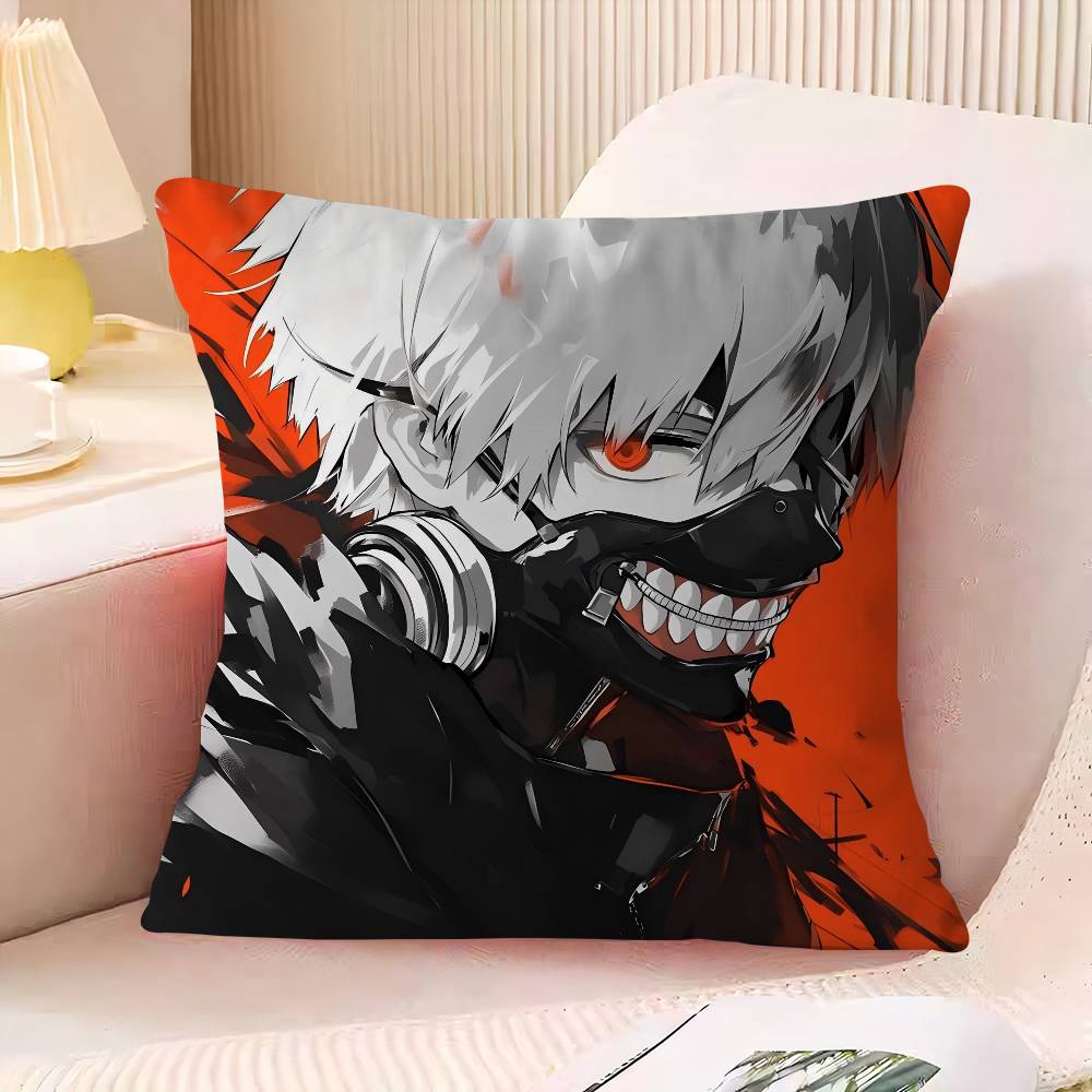 

T-Tokyo G-Ghoul Cushion Cover Pattern Soft Plush Pillow Case For Home Living Room Sofa Deco 16x16Inch