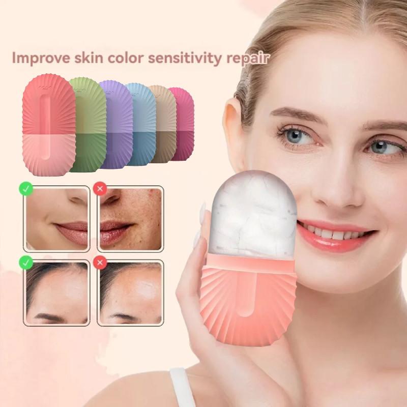Colorful Ice Roller Facial Beauty Tool For Skincare With Unique Shell Pattern Design