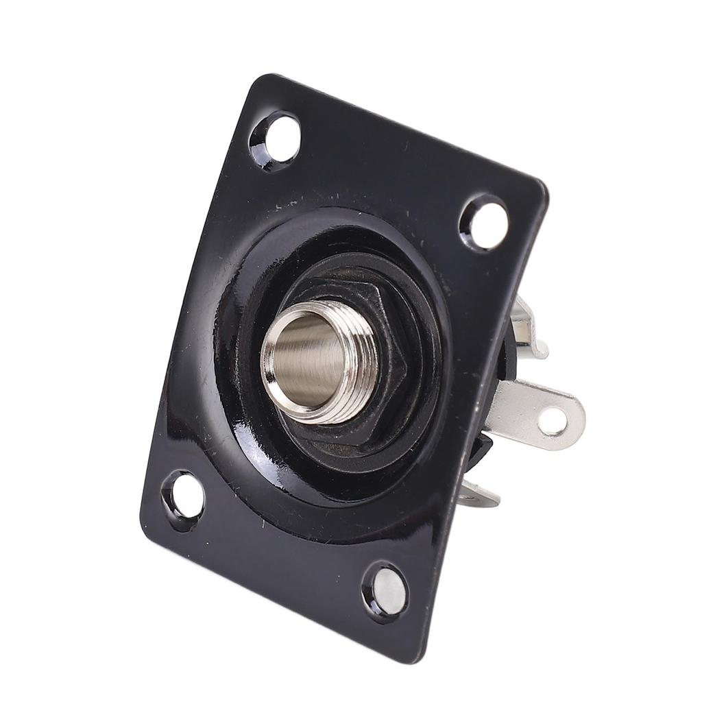 A compact and portable guitar output jack plate suitable for electric guitars such as Zerodis and Includes 4 screws Telecaster. (black).