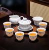 Jingdezhen Colorful Linglong Tea Set Gift Ceramic Cup Saucer Cover Bowl Kung Fu Tea Set Full Set of Souvenirs