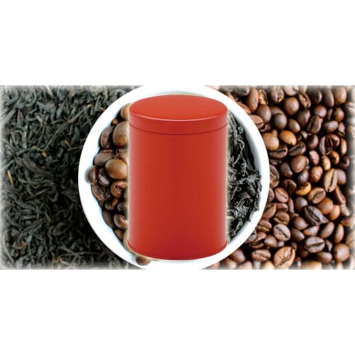 Made In Japan Coffee & Tea Canister, 200-250g, Moisture-Proof Ring Storage Can, Red