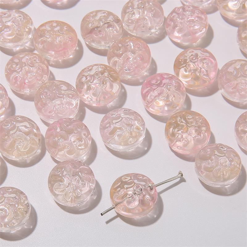 Transparent Two-Color Meander Glass Beads for DIY Bracelet Making