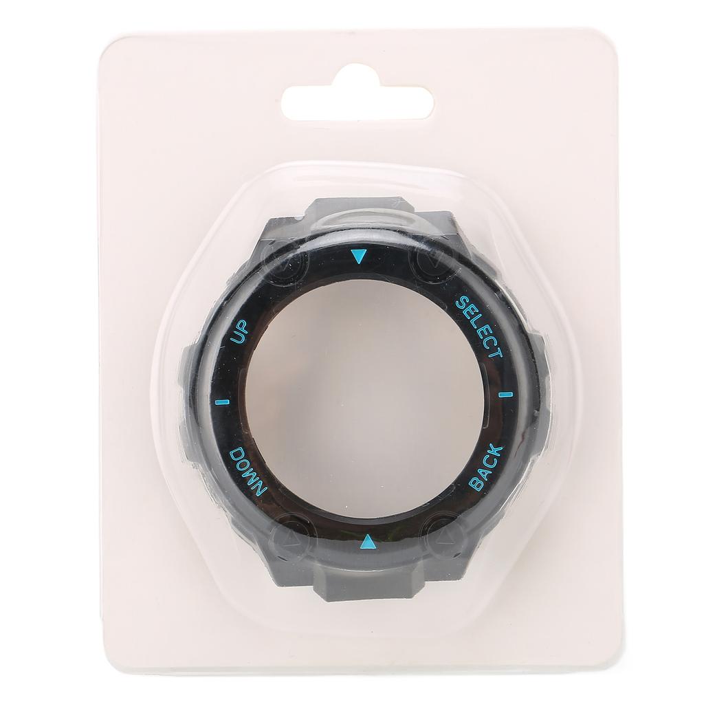 Plastic Protector Cover Case for Watch Bumper Protective Frame(Black White Word )