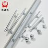KAK Bright Chrome Kitchen Handles for Cabinets Zinc Alloy Silver Furniture Handles for Cabinets and Drawers Door Hardware