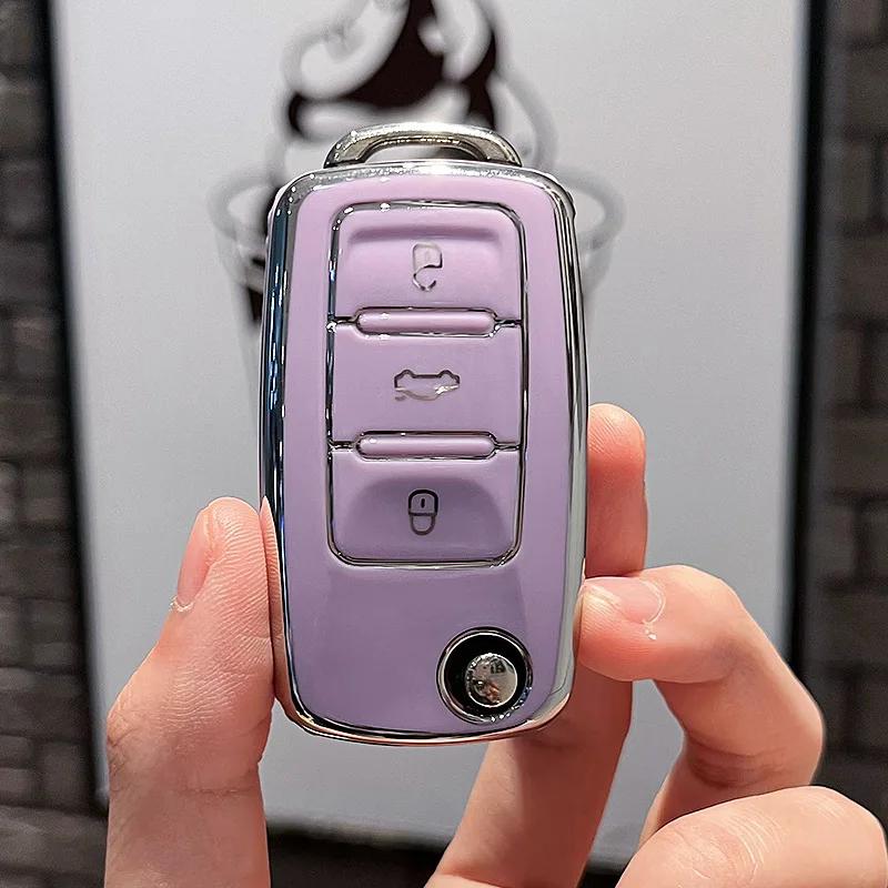 TPU Car Key Case Cover for VW Polo Jetta Tiguan Passat Golf Beetle Scirocco Skoda Octavia Fabia Seat Ibiza Leon Auto Accessaries