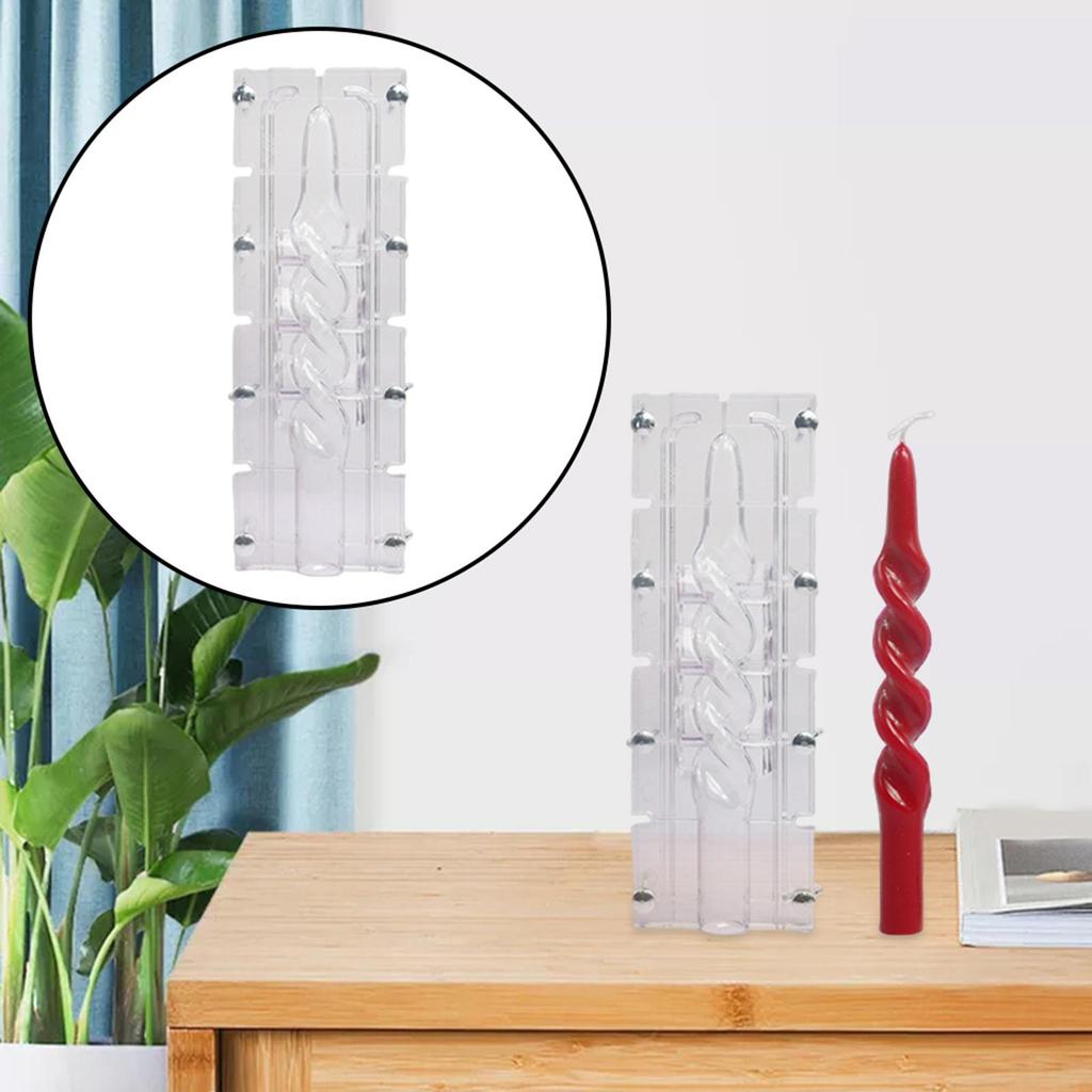 Durable Plastic Silicone Candle Mold Tall Taper Design for Resin Candles Making Tools and Festive Home Décor