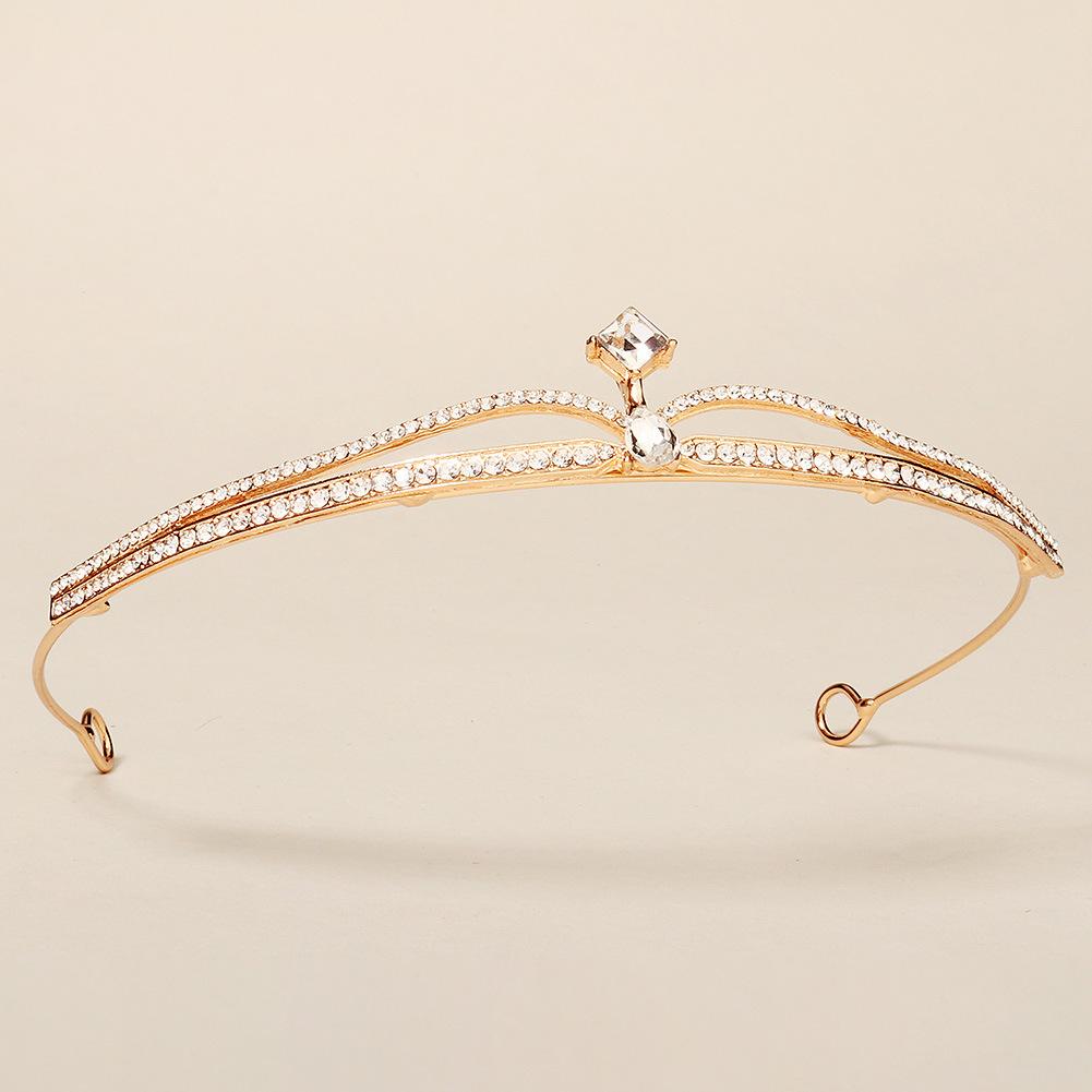 Korean new hair accessories bridal crown, exquisite and simple wedding dress, headdress, dinner, catwalk, headband, photography and makeup crown