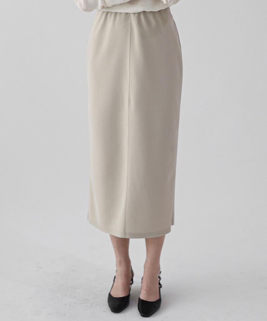 Keullaepeu Tension H-Banding Skirt_Beige