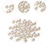 100Pcs Beads with Hole Loose Arts White Threading Spacer for Bangle Tiara Earring