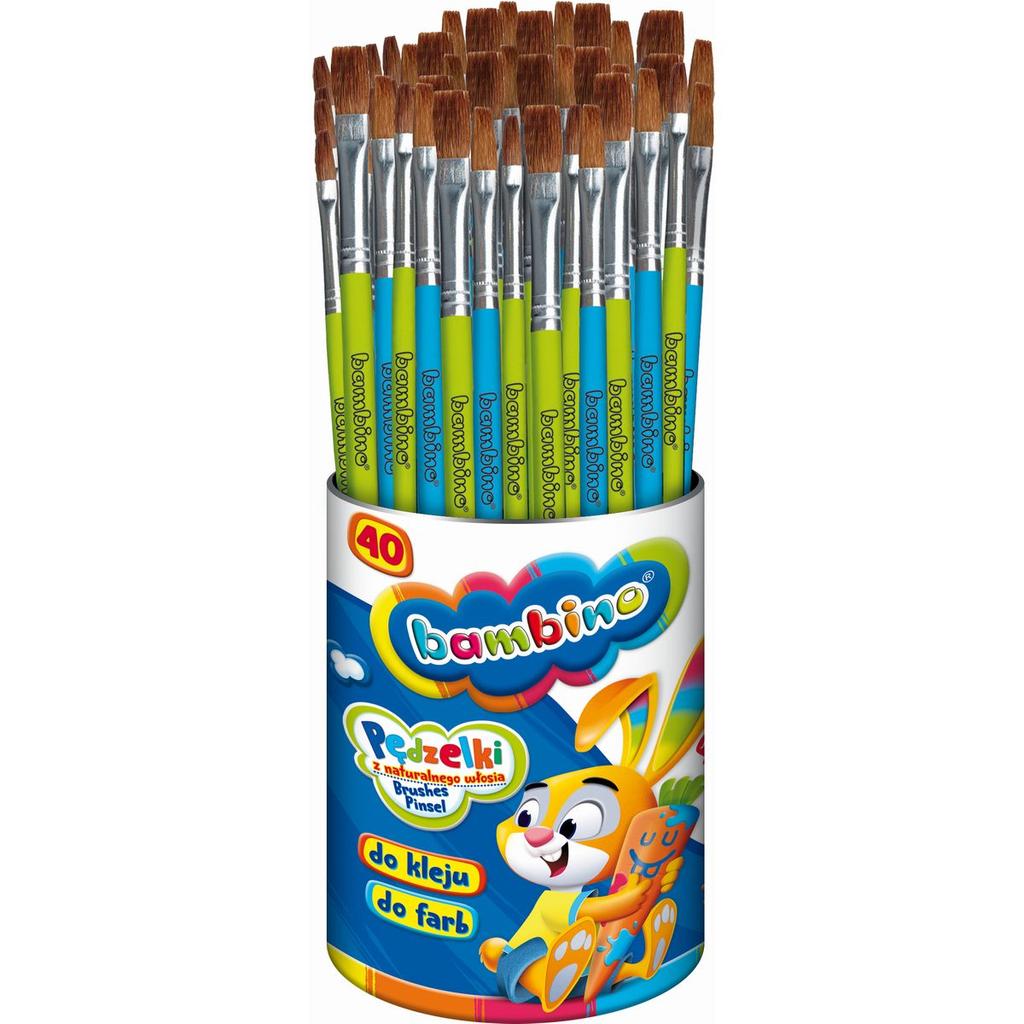 Pędzelki Do Farb I Kleju W Kubku Bambino (40) 2854