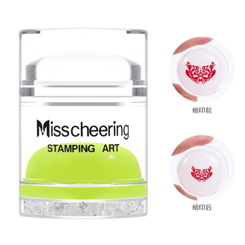 Nail Art Silicone Seal Laser Reduction Transparent Large Scraper Silicone Seal Head Nail Art Printing Collection