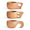 Nordic Style Wooden Camping Cup Beech Wood Cup Outdoor Hiking Backpack Cup Tea Coffee Mug Portable Travel Wooden Mug Drinkware
